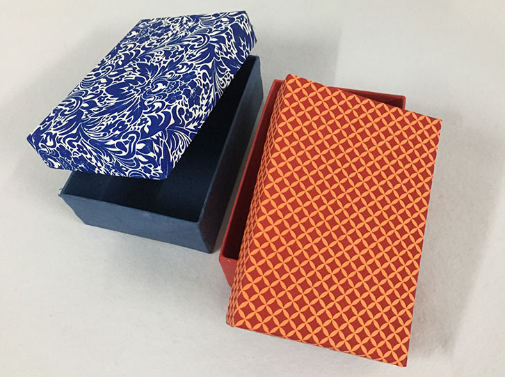 Screen printed boxes – Sri Aurobindo Handmade Paper